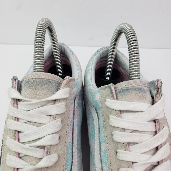 Vans Old Skool Womens Size 6.5 Gray Pink Suede Aztec Print Low Sneaker Shoes - Picture 8 of 11